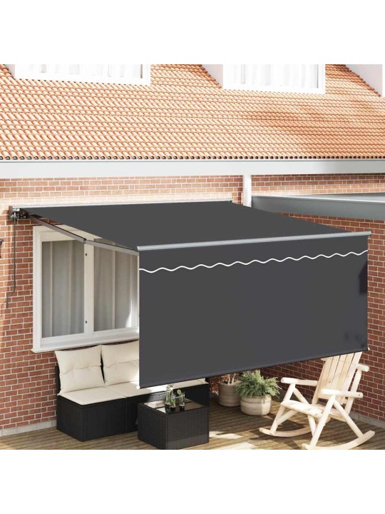 Sissetõmmatav varikatus hall ja antratsiit 300 x 250 cm