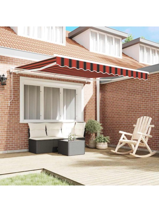Sissetõmmatav varikatus 300 x 250 cm oranž ja pruun