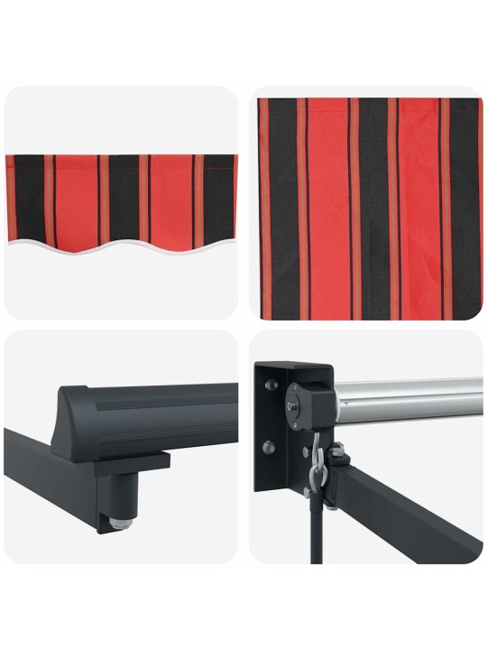 Sissetõmmatav varikatus striped oranž, pruun 300 x 250 cm