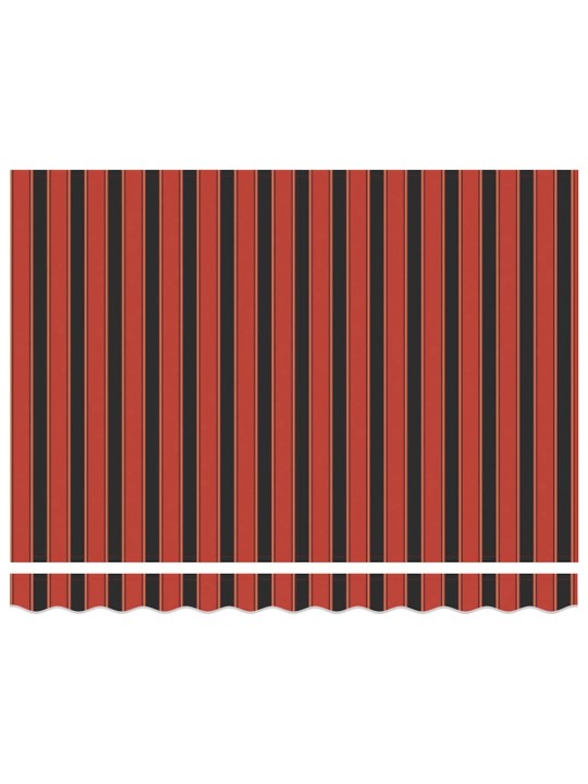Sissetõmmatav varikatus striped oranž, pruun 300 x 250 cm