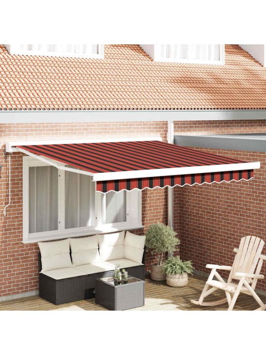 Sissetõmmatav varikatus oranž ja pruun 300 x 250 cm