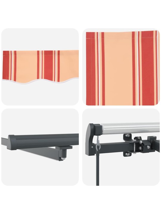 Sissetõmmatav varikatus kollane ja oranž 300 x 250 cm kangas