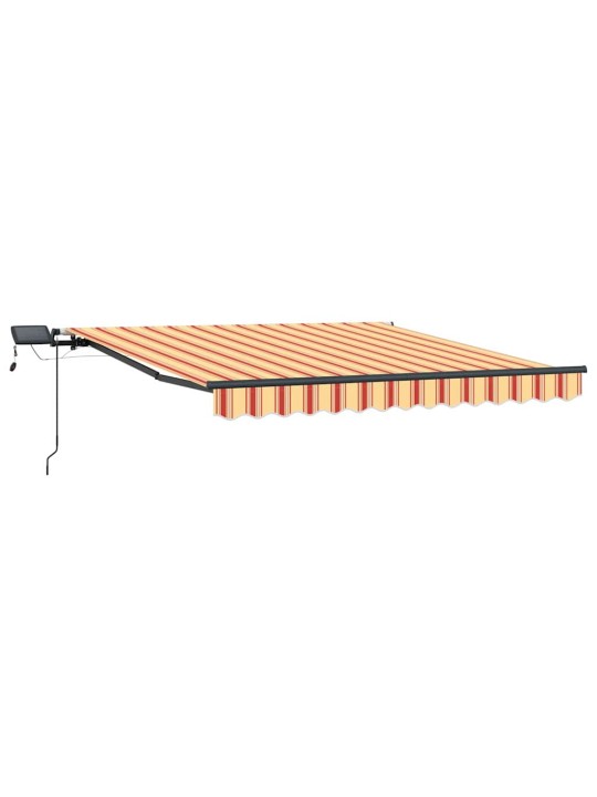 Sissetõmmatav varikatus kollane ja oranž 300 x 250 cm kangas
