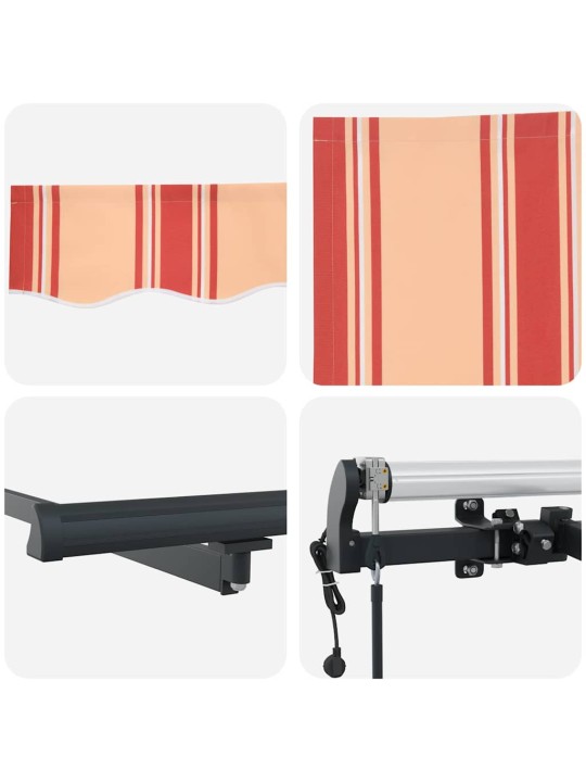 Sissetõmmatav varikatus kollane ja oranž 300 x 250 cm kangas