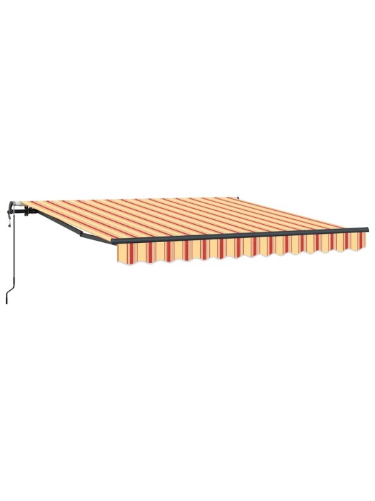 Sissetõmmatav varikatus kollane ja oranž 300 x 250 cm kangas