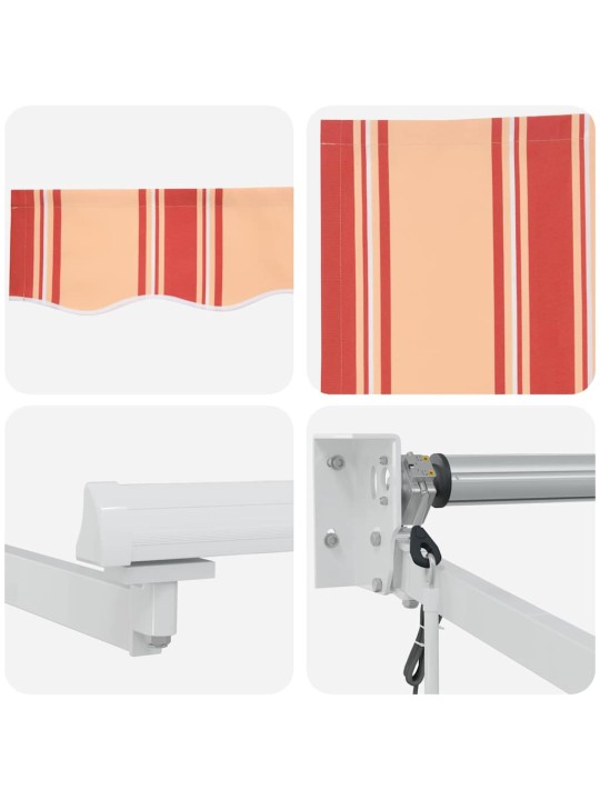 Sissetõmmatav varikatus striped kollane, oranž 300 x 250 cm