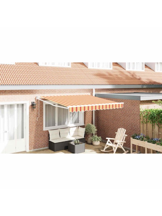 Sissetõmmatav varikatus striped kollane, oranž 300 x 250 cm