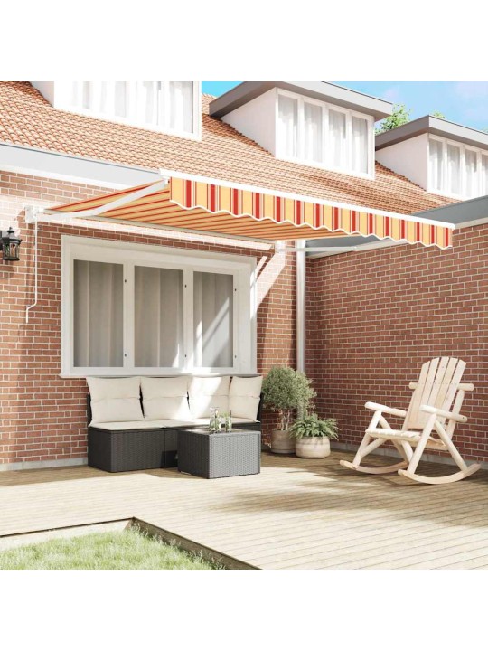 Sissetõmmatav varikatus striped kollane, oranž 300 x 250 cm