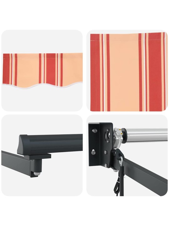 Sissetõmmatav varikatus striped kollane, oranž 300 x 250 cm