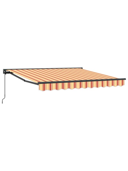 Sissetõmmatav varikatus kollane ja oranž 300x250 cm kangas