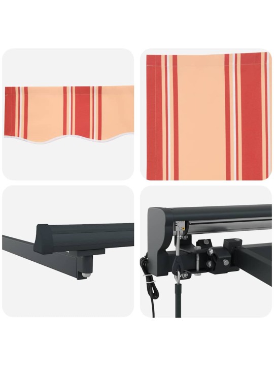 Elektriline lükandvarikatus kollane ja oranž 300x250 cm kangas