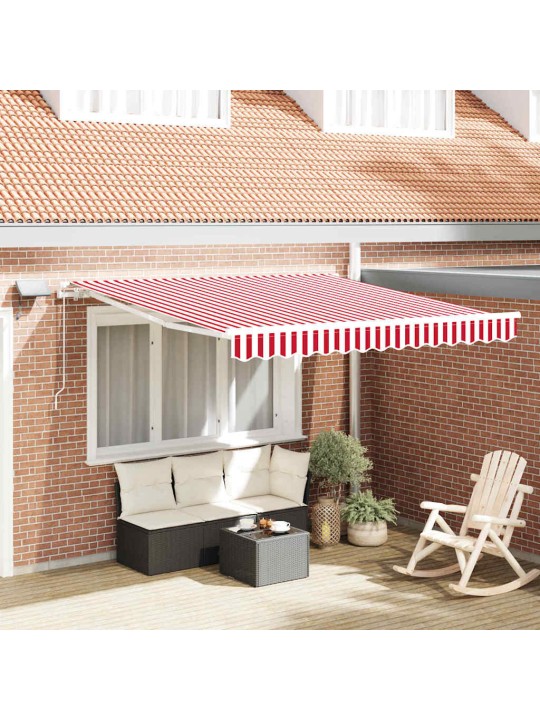 Sissetõmmatav varikatus with 300 x 250 cm punane ja valge