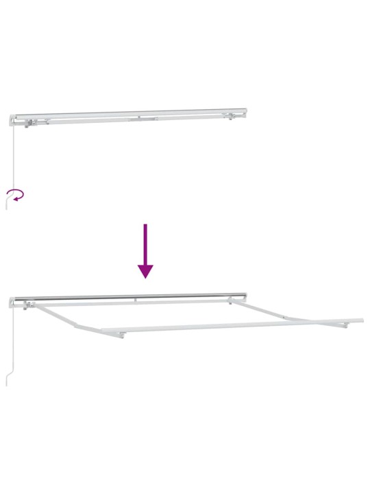 Varikatus mitmevärviline 3 x 2,5 m polüester ja metall