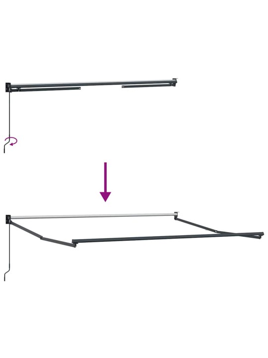 Varikatus mitmevärviline 3 x 2,5 m polüester ja metall
