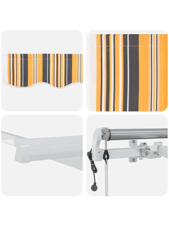 Sissetõmmatav varikatus 300 x 250 cm mitmevärviline