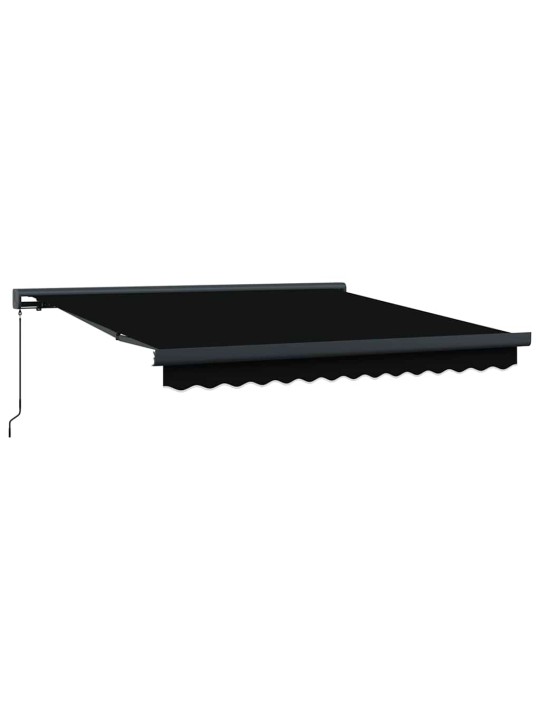 Sissetõmmatav varikatus must 300 x 250 cm kangas, metall