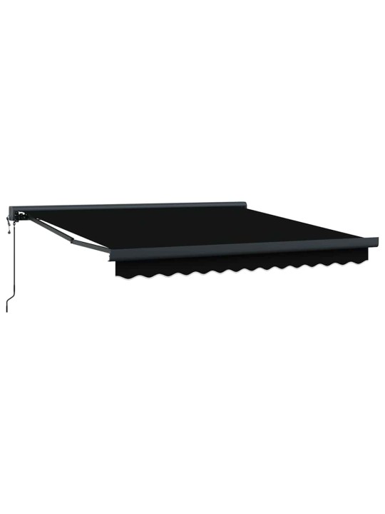 Sissetõmmatav varikatus must 300 x 250 cm kangas, metall