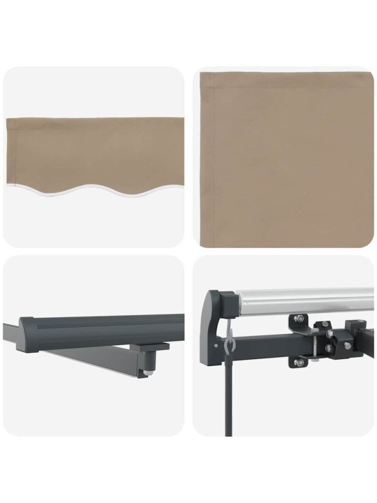Sissetõmmatav varikatus beež 300 x 250 cm kangas
