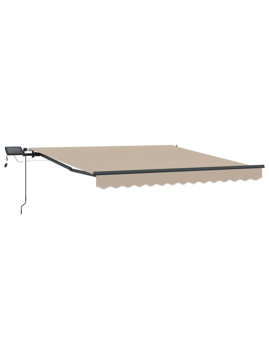 Sissetõmmatav varikatus beež 300 x 250 cm kangas