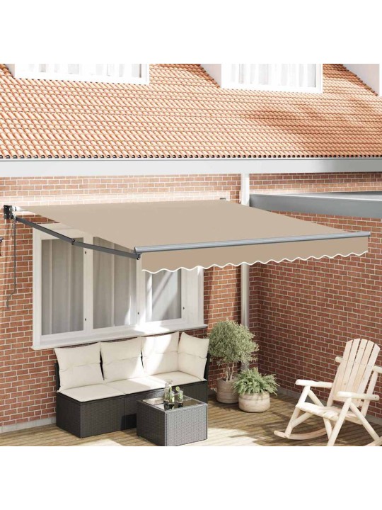 Varikatus beež 3 x 2,5 m polüester ja metall