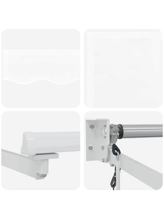Varikatus valge 3 x 2,5 m polüester ja metall