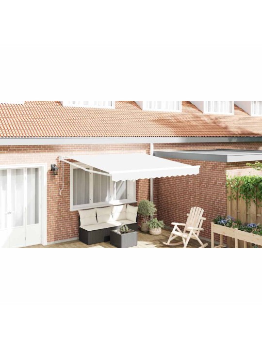 Varikatus valge 3 x 2,5 m polüester ja metall