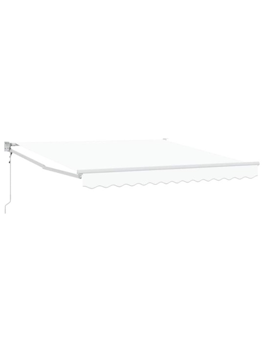 Varikatus valge 3 x 2,5 m polüester ja metall