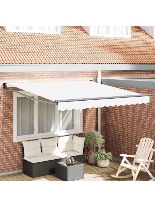 Varikatus valge 3 x 2,5 m polüester ja metall