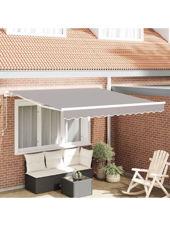Varikatus helehall 3 x 2,5 m polüester ja metall
