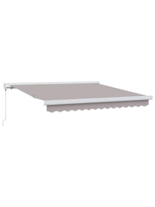 Sissetõmmatav varikatus helehall 300 x 250 cm kangas, metall