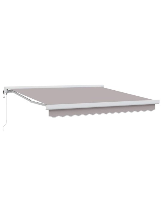 Sissetõmmatav varikatus helehall 300 x 250 cm kangas, metall