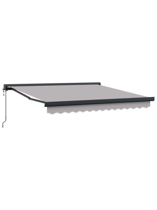 Sissetõmmatav varikatus helehall 300 x 250 cm kangas, metall
