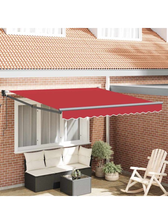 Varikatus punane 3 x 2,5 m polüester ja metall