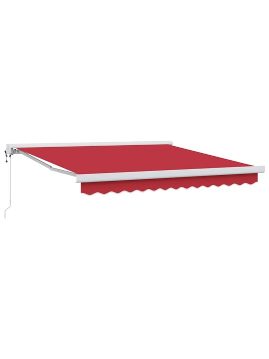 Sissetõmmatav varikatus punane 300 x 250 cm kangas, metall