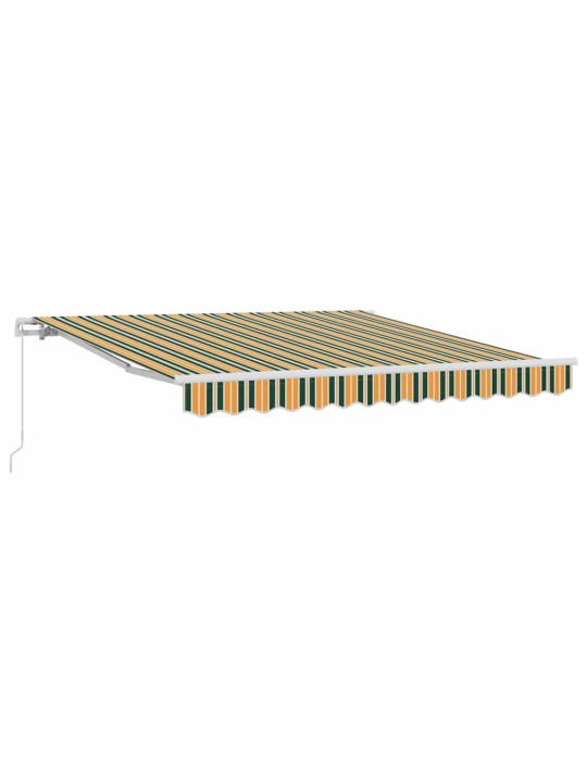 Varikatus roheline ja kollane 3 x 2,5 m polüester ja metall
