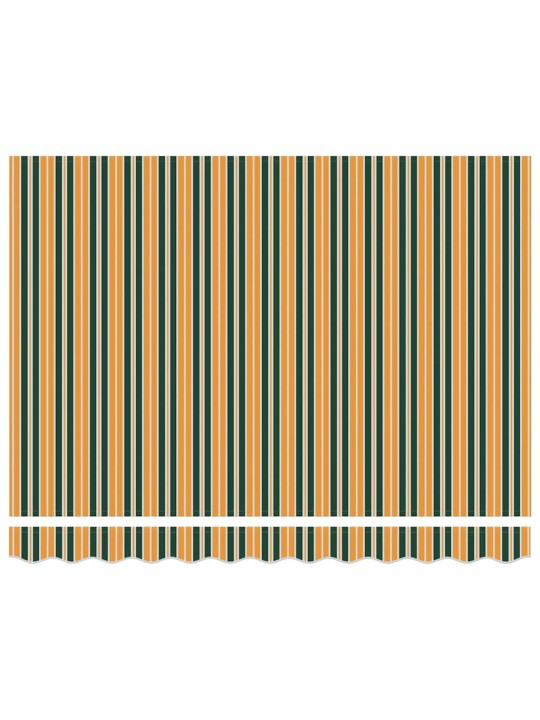 Sissetõmmatav varikatus roheline ja kollane 300 x 250 cm