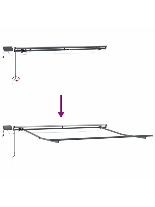 Sissetõmmatav varikatus roheline ja kollane 300 x 250 cm