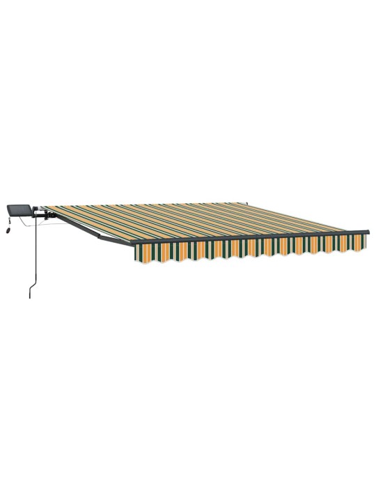 Sissetõmmatav varikatus roheline ja kollane 300 x 250 cm