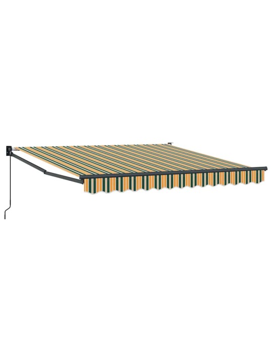 Varikatus roheline ja kollane 3 x 2,5 m polüester ja metall