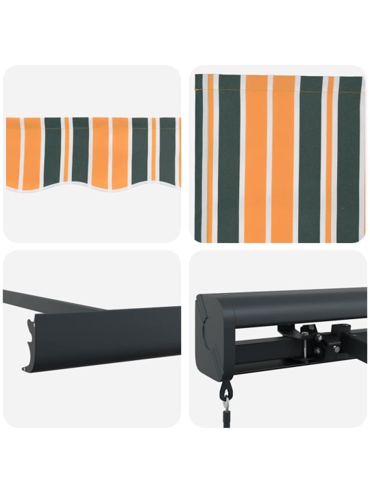 Sissetõmmatav varikatus kollane 300 x 250 cm kangas, metall