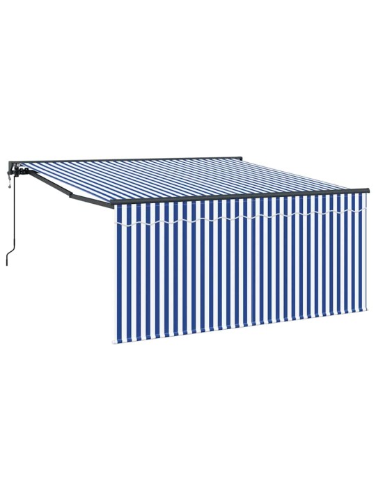 Sissetõmmatav varikatus sinine ja antriit 350 x 250 cm