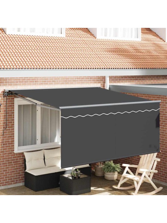 Sissetõmmatav varikatus hall ja antratsiit 350 x 250 cm
