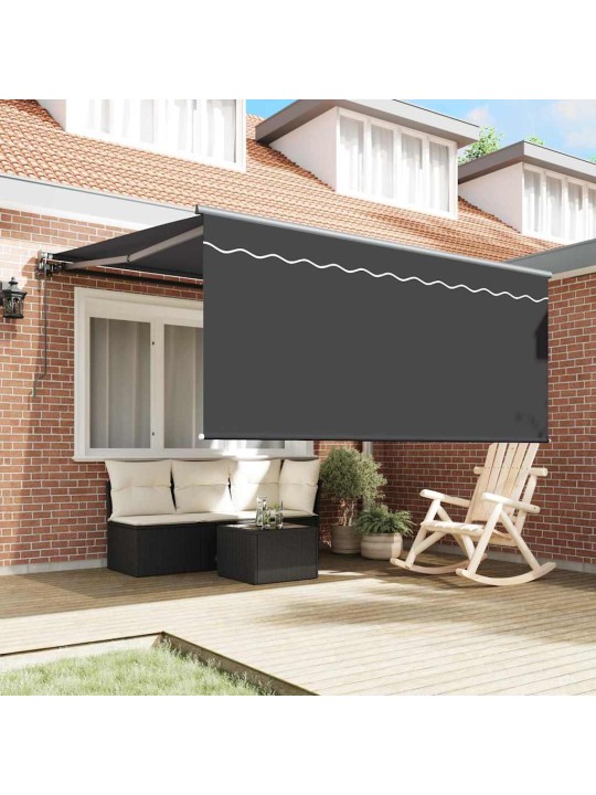 Sissetõmmatav varikatus hall ja antratsiit 350 x 250 cm