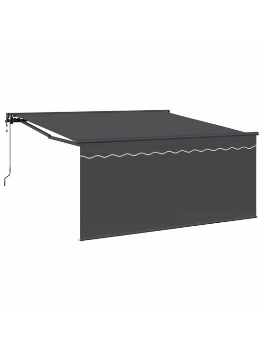 Sissetõmmatav varikatus hall ja antratsiit 350 x 250 cm