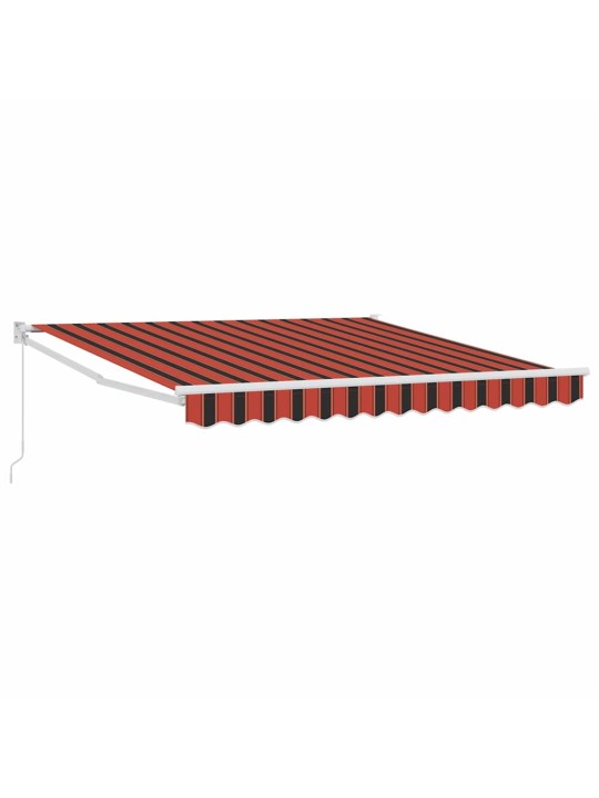 Varikatus oranž ja pruun 3,5 x 2,5 m polüester ja metall
