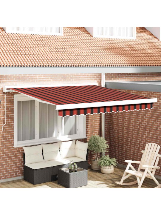 Sissetõmmatav varikatus oranž ja pruun 350 x 250 cm