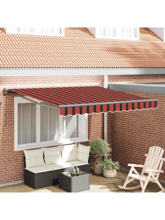 Sissetõmmatav varikatus oranž ja pruun 350x250 cm kangas