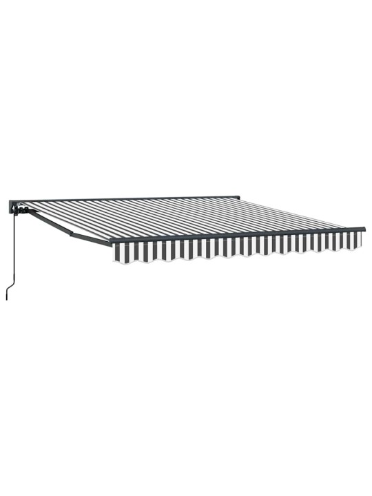 Sissetõmmatav varikatus anthracite ja valge 350x250 cm kangas
