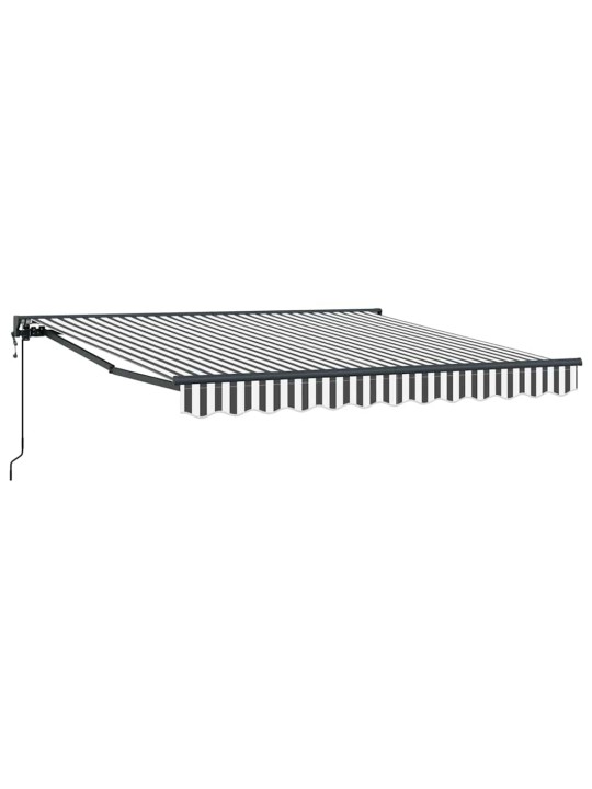 Sissetõmmatav varikatus anthracite ja valge 350x250 cm kangas