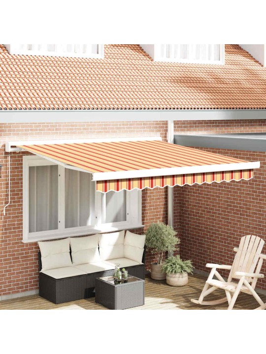 Sissetõmmatav varikatus kollane, oranž 350 x 250 cm